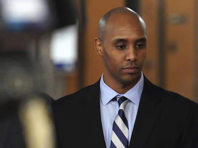 Ex-police officer Mohamed Noor on May 1 before he was jailed over the fatal shooting of Justine Damond Ruszczyk .