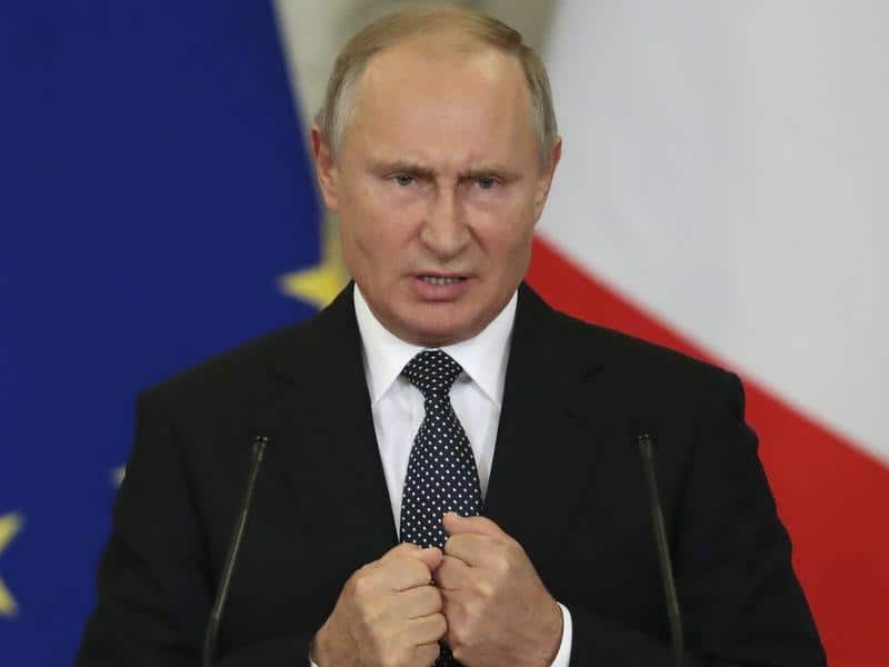 Vladimir Putin says a new arms race looms in Europe.