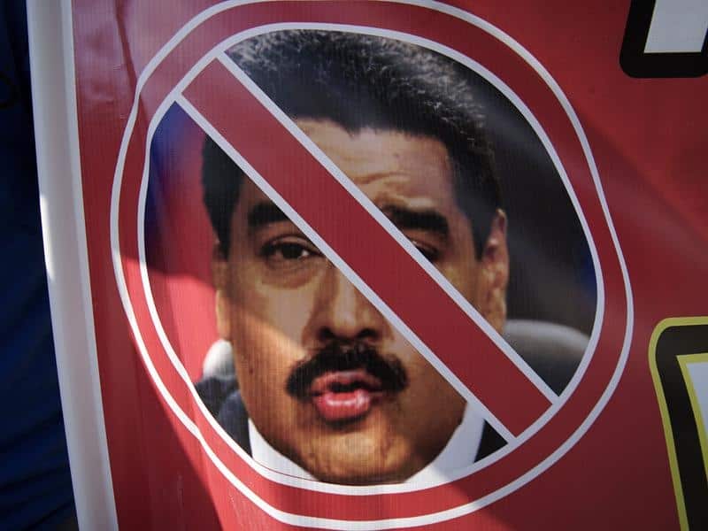 An anti-government poster in Venezuela.