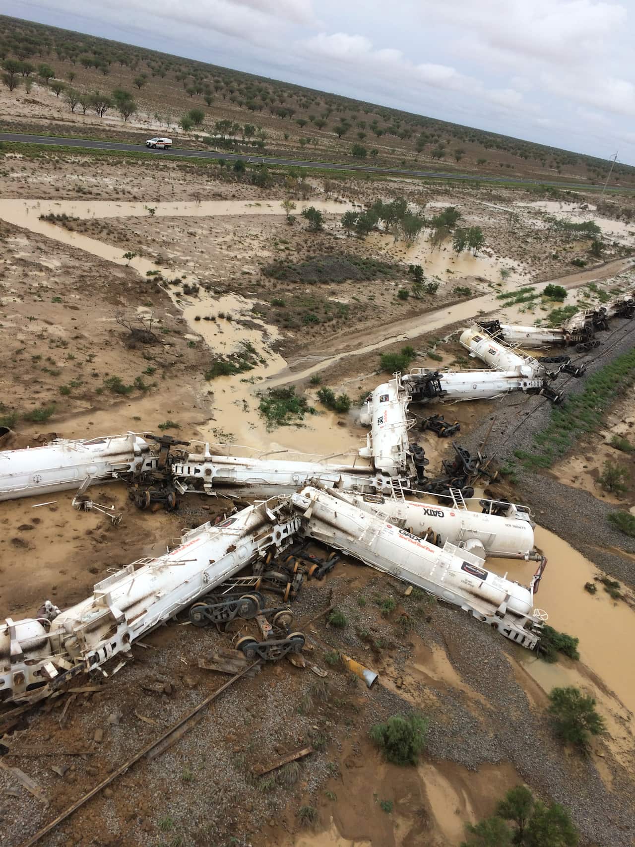 Locomotive detailed near Julia Creek, QLD.