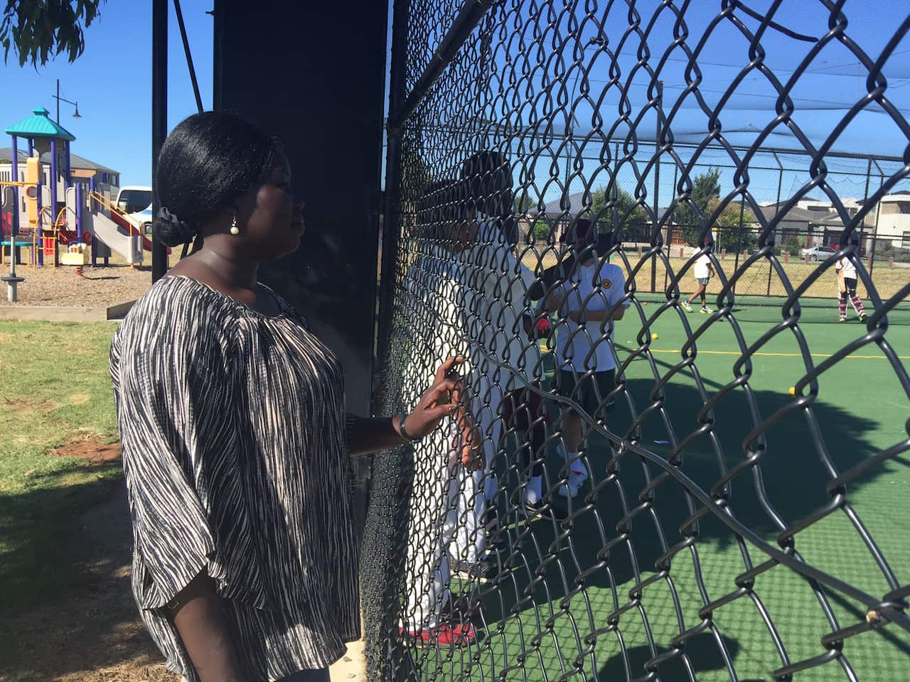 Tereza Ayat watches training