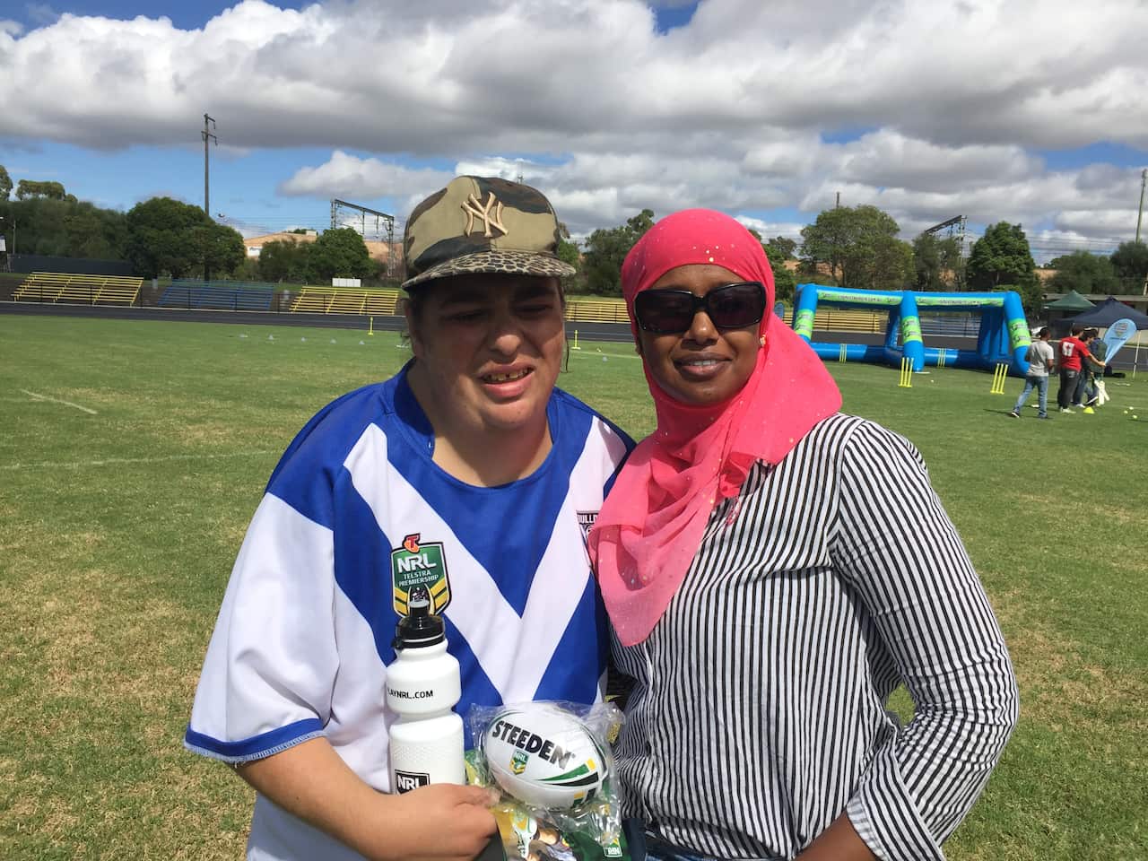 Two of Australia's newest residents take part in the Everybody Belongs program.