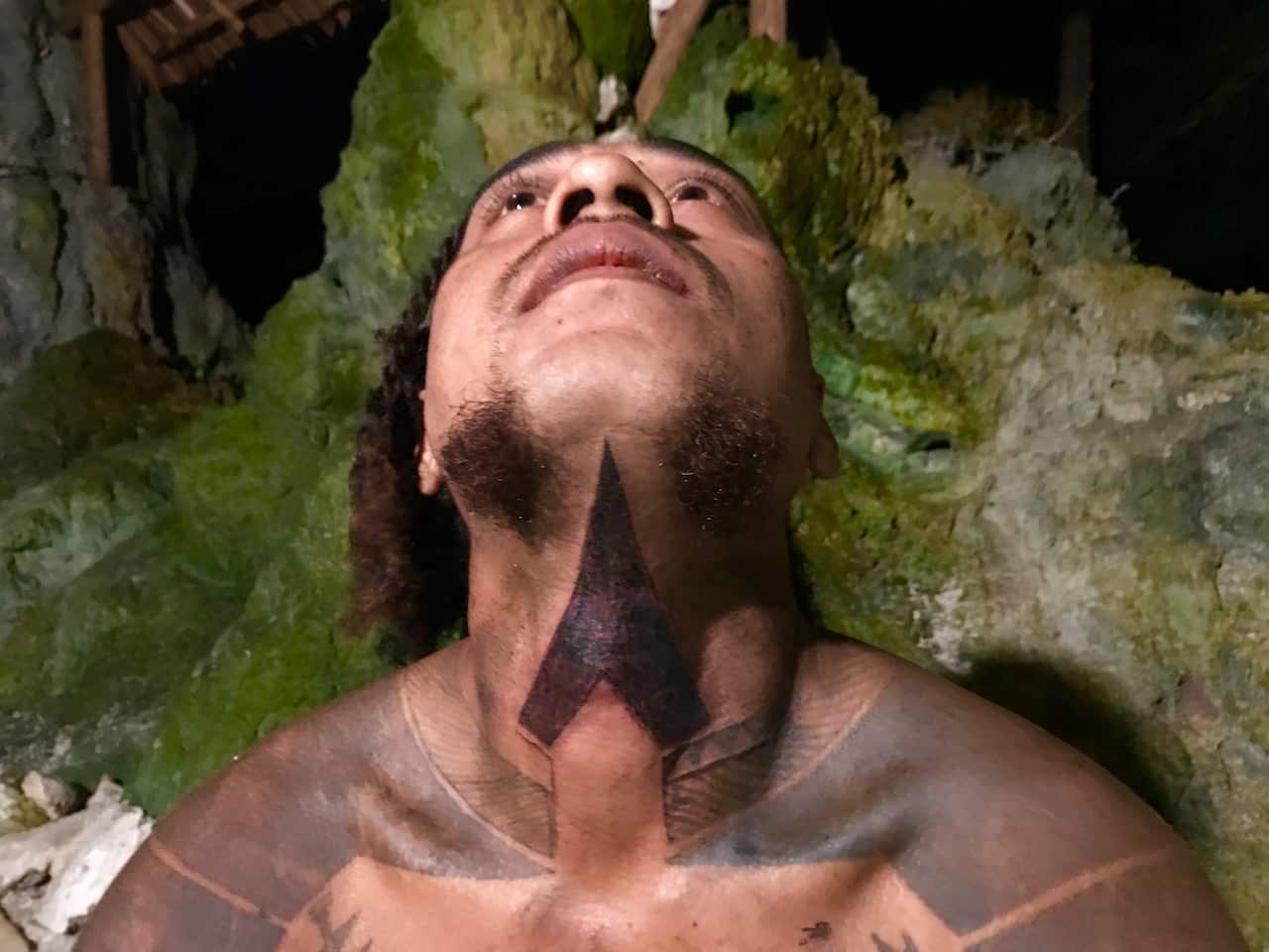 Throat tattoo 