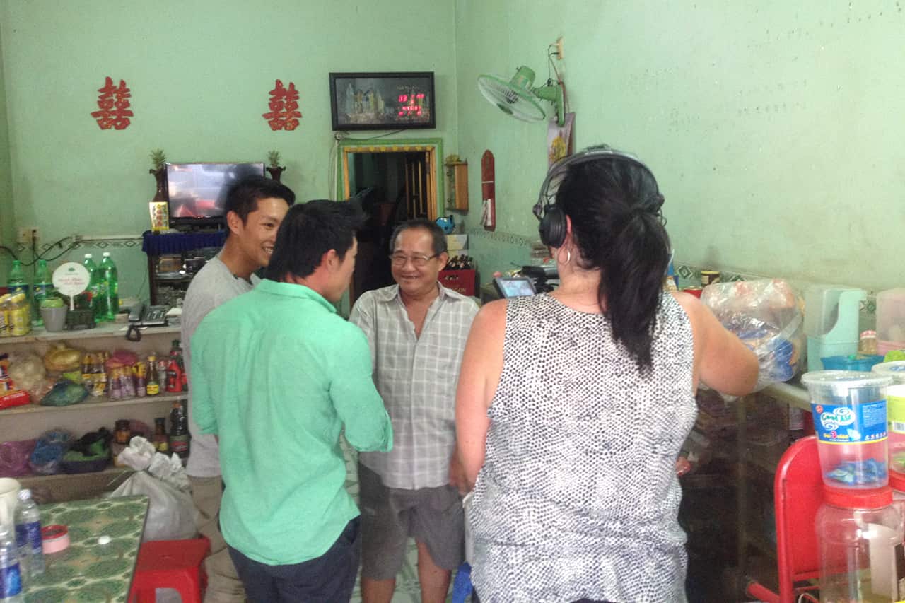 Dateline's Catherine Scott films as Joe meets his dad for the first time, accompanied by brother Jack.