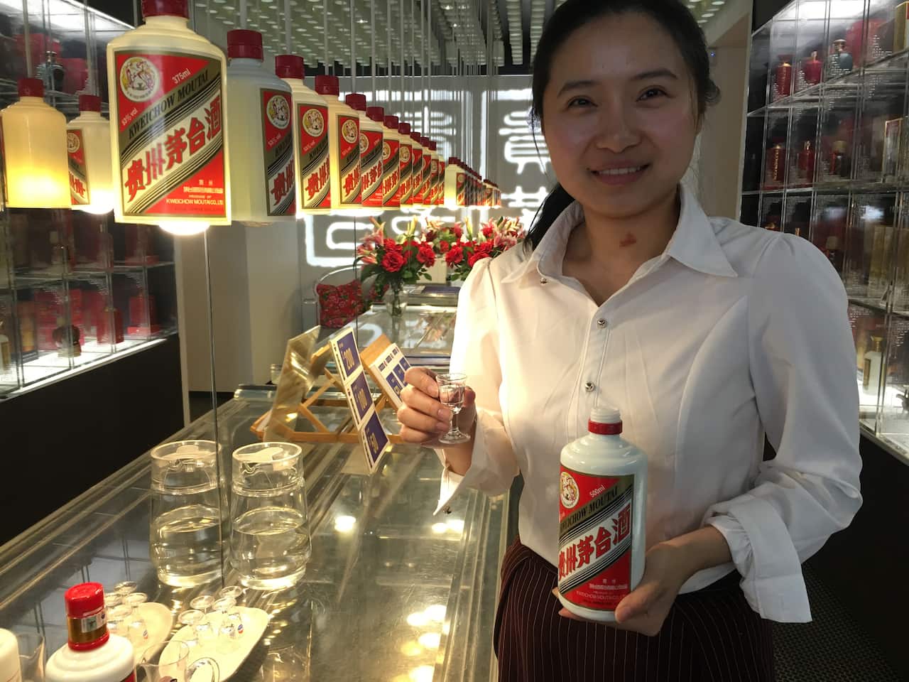 Moutai's Sydney store runs tastings. 
