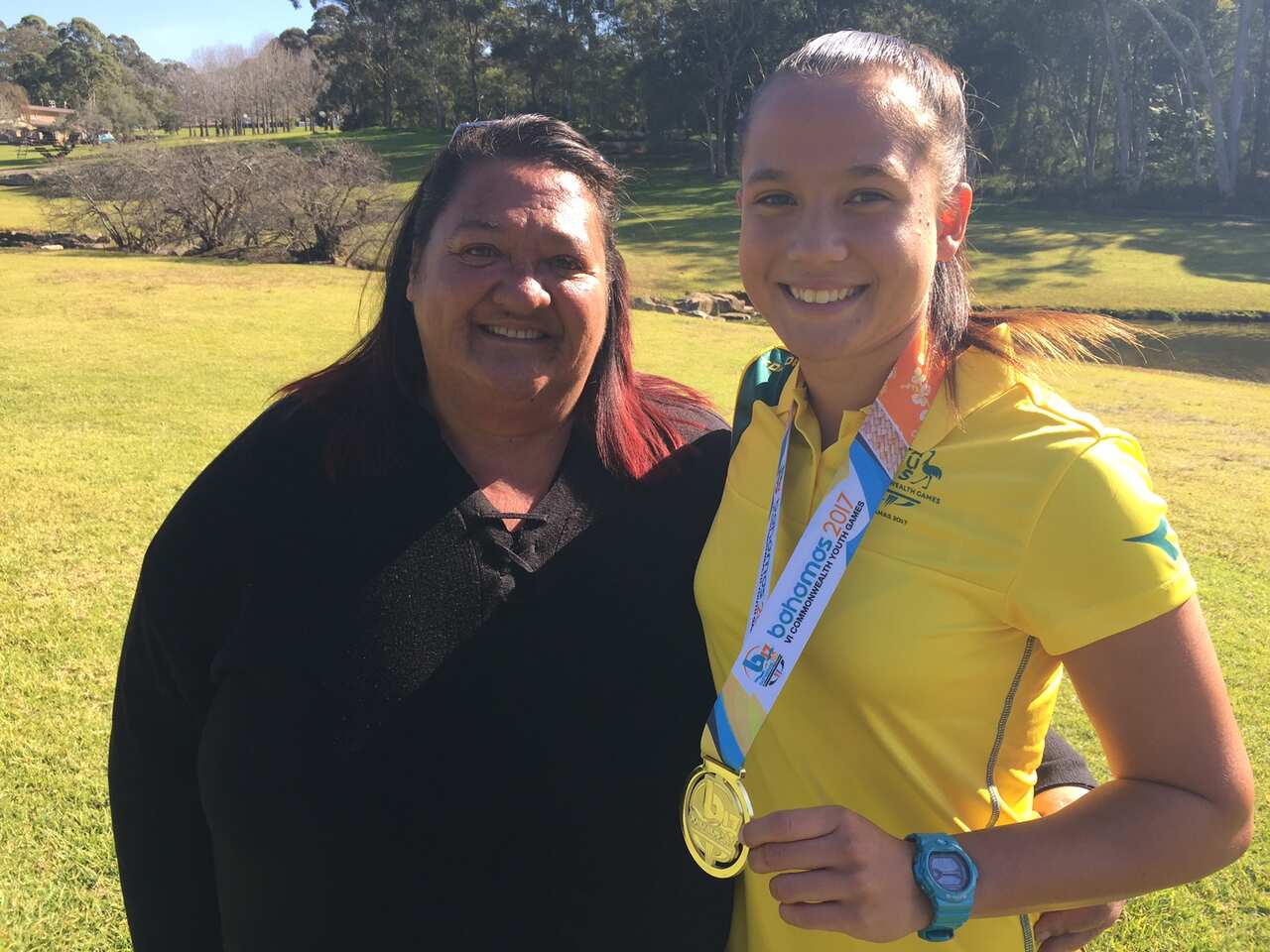 Page McGregor and her proud mother Glenys 