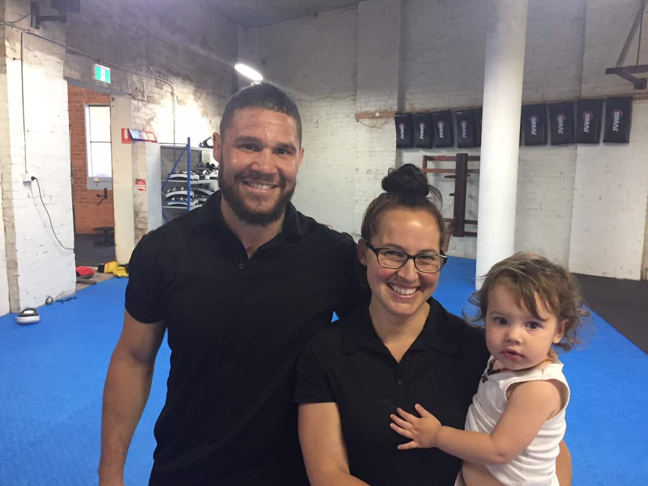 Nick Ariel and wife Julie and their baby Zemira 