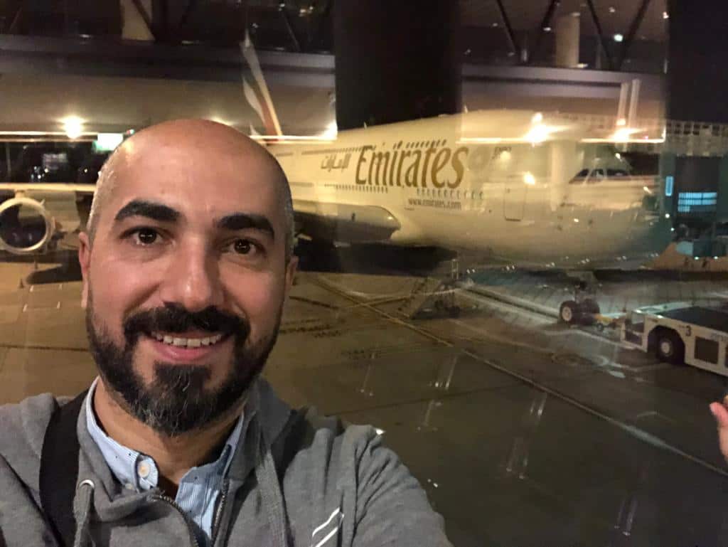 Like any family, the Kassis marked the start of their holiday with selfies. Pictured: Munzer Kassis. 