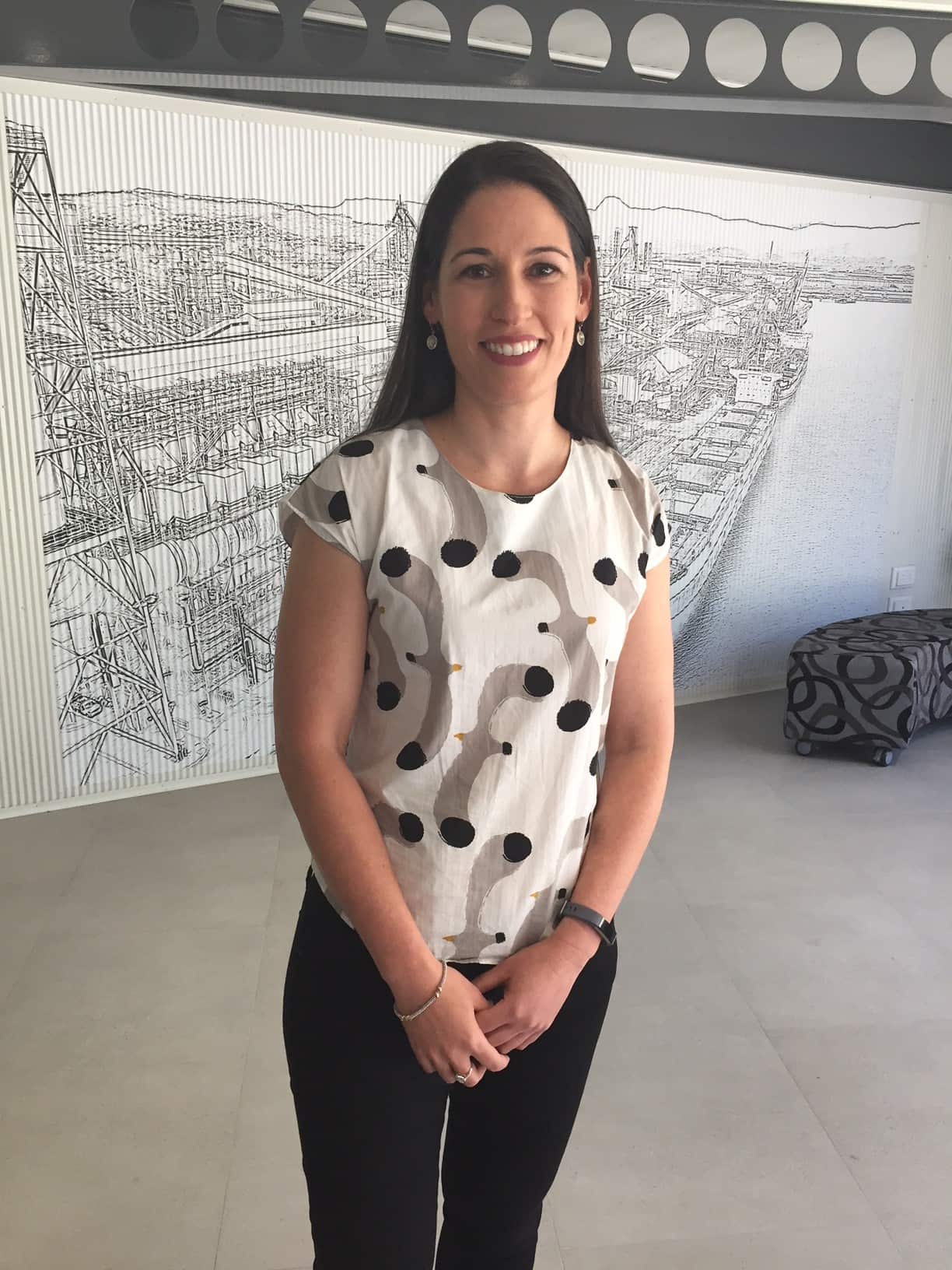 Yasmine Gardner at the Change the Game workshop at Bluescope Steelworks, Port Kembla, Wollongong NSW