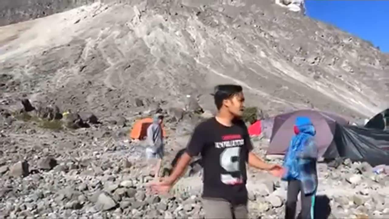 Screenshot of the campers reacting with dismay.