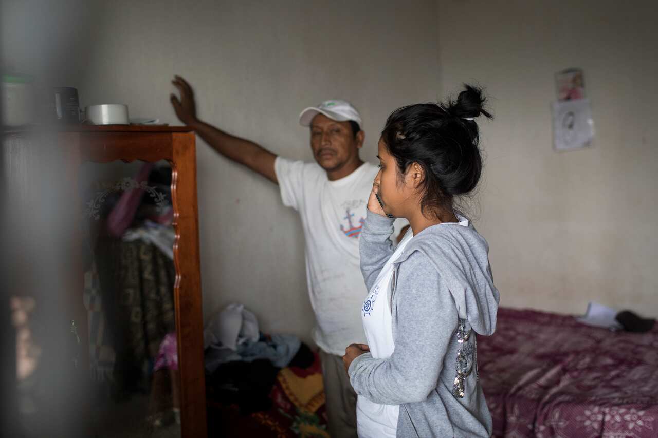 Elsa Ortiz spoke to a social worker in the United States from her home in Guatemala.