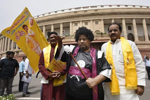 The Indian MP tries his hand as a wizard as part of an earlier protest.