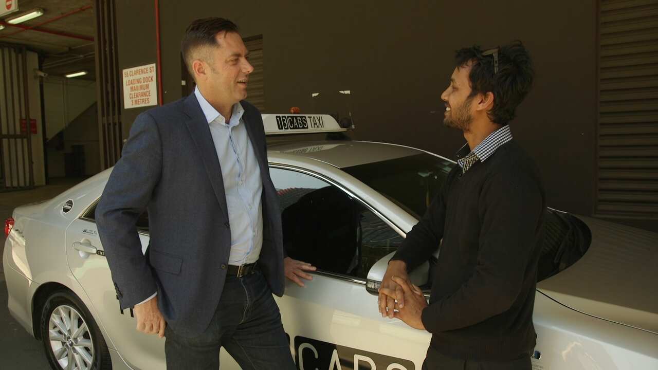 Hamish Petrie with Ingogo driver MD Rashid.