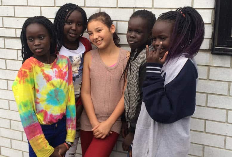 Akuech, Achol, Zoe, Nyawech and Atong.