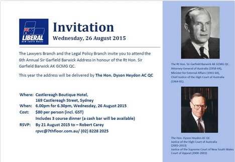 Liberal Party invite