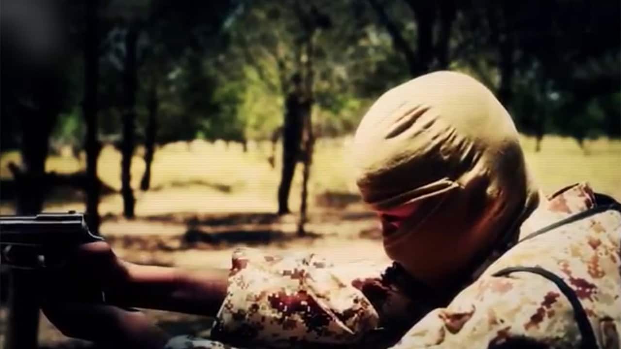 Children are seen in the IS videos being trained to use firearms.