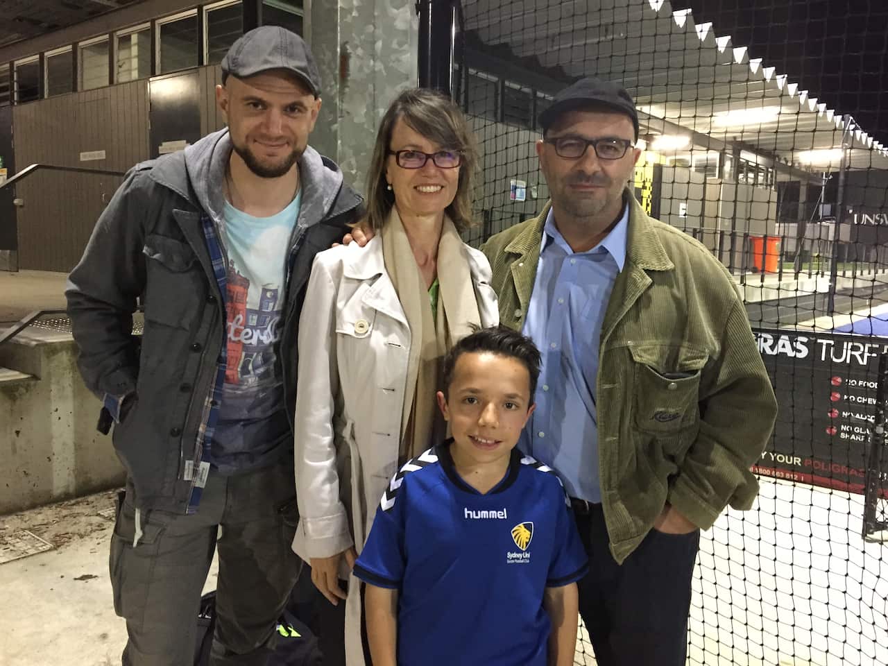 left to right: Peter Magdas – Producer “Trophy Thief”, mother Sharon, father Richard and Isaac Natoli