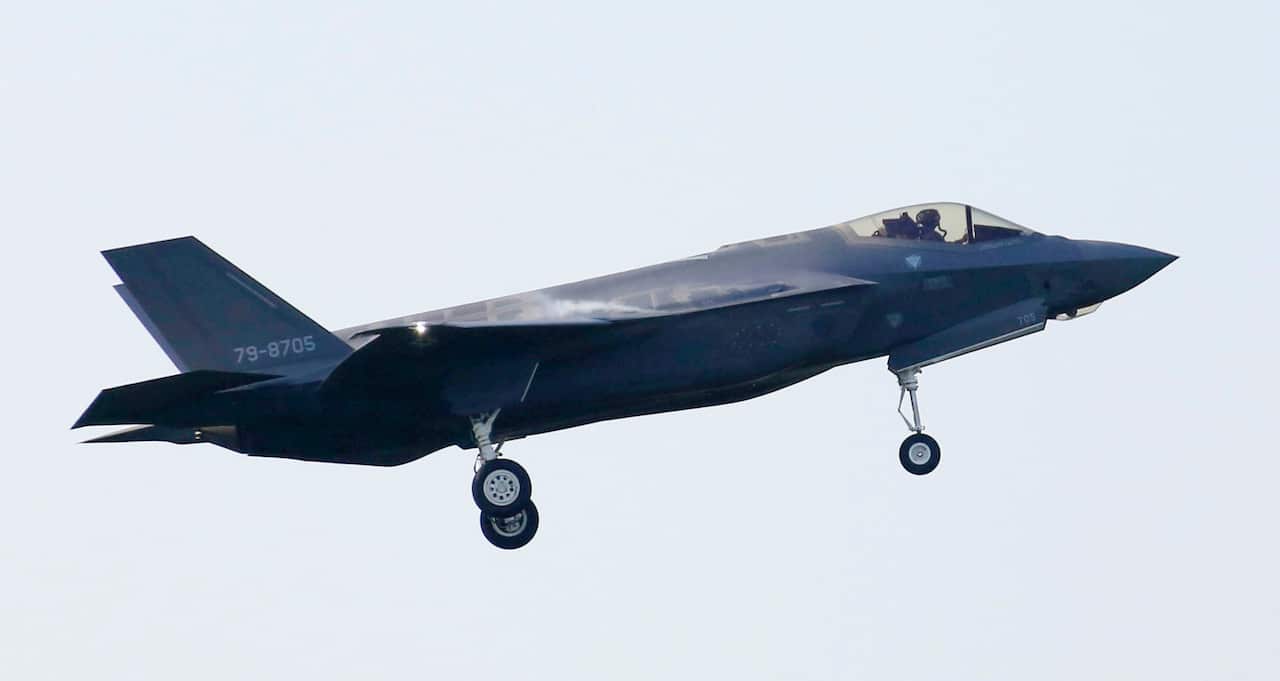 File photo taken May 28, 2018, shows a Japanese F-35A fighter jet flying over the city of Misawa, Aomori Prefecture.