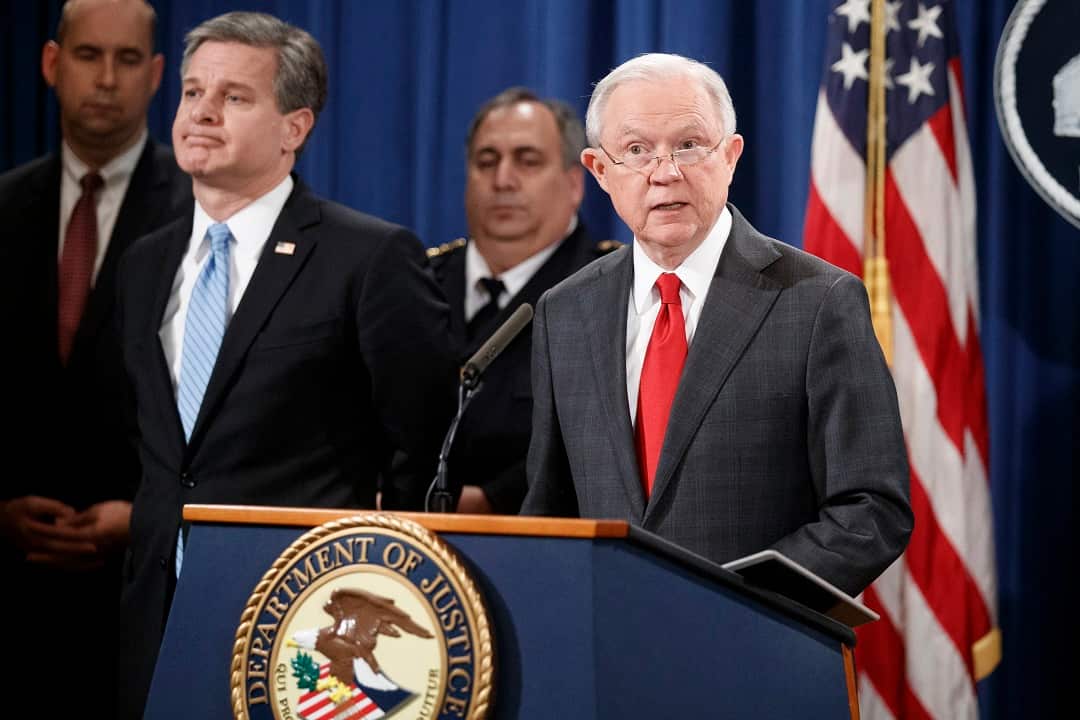 Former US Attorney General Jeff Sessions. He said he had quit the role at the president's request.