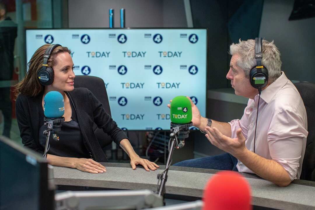 Angelina Jolie who has said she hoped to "bring people together from a cross-section" during her turn as a guest editor on Radio 4's Today programme.