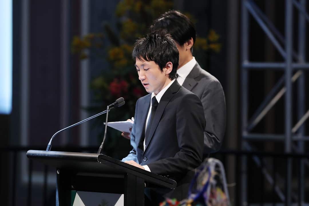 Junpei Kanno speaking about his brother at a memorial service on the first anniversary of the Bourke Street tragedy. 