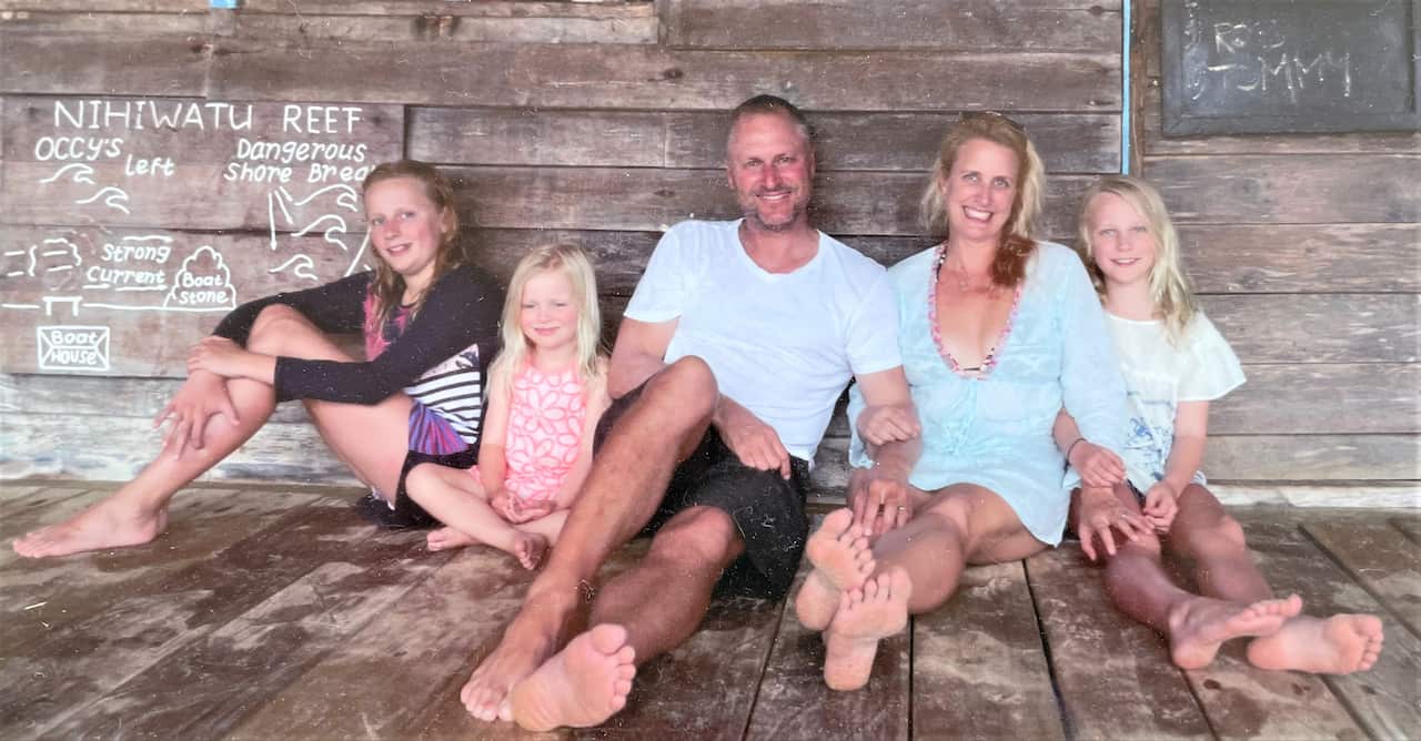 Kristy Carr with her family.