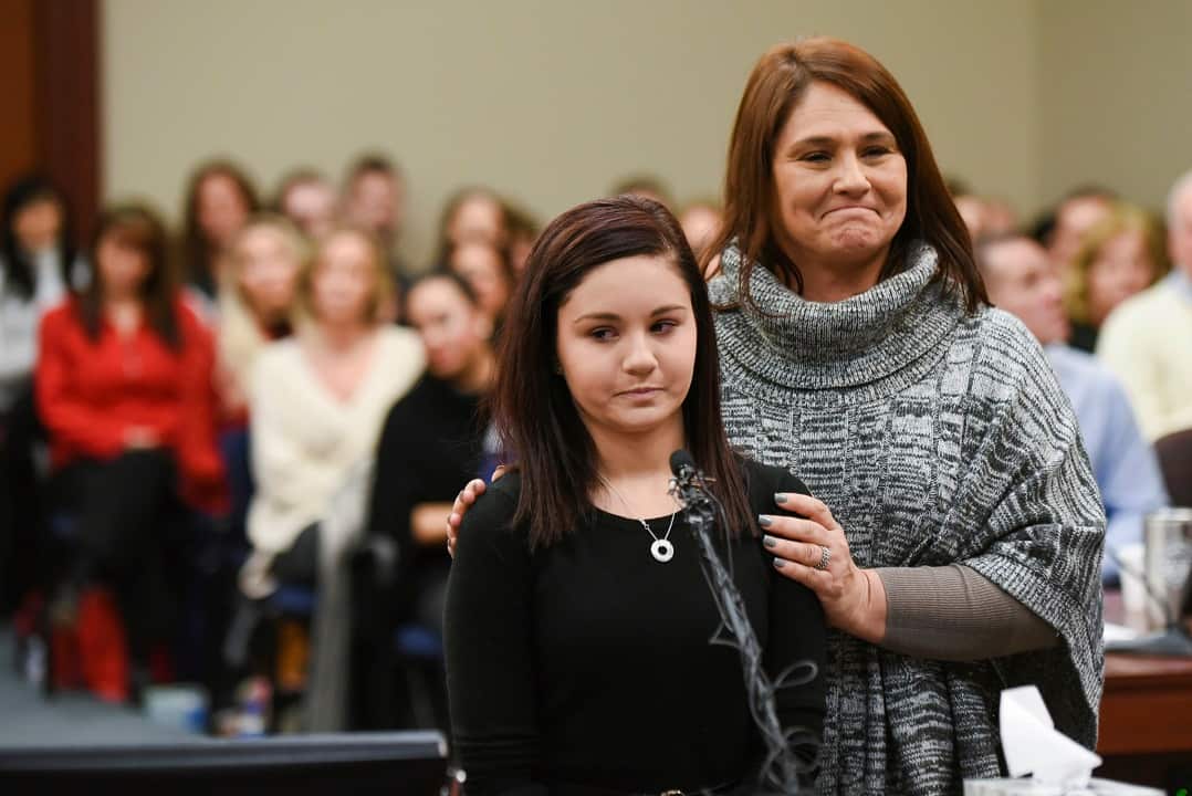 Gymnast Kaylee Lorincz was among the young women who gave a victim impact statement.