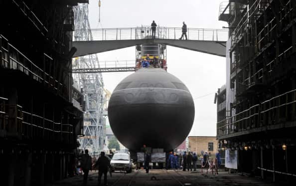 A Russian Kilo-class submarine 'Stary Oskol' at the Admiralty Shipyard in Saint Petersburg in 2014. US commanders have concerns about Russia’s growing strength.