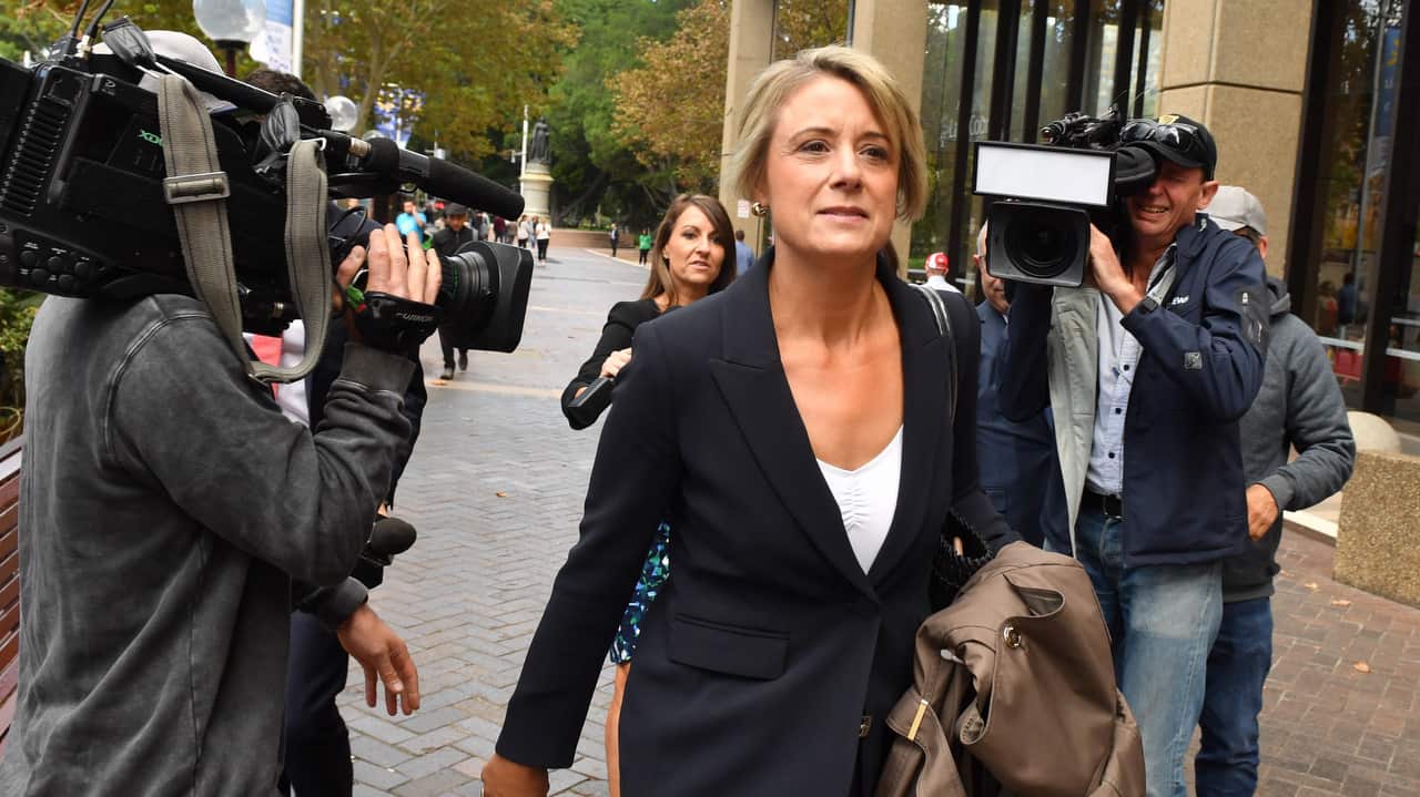 Senator Kristina Keneally leaves the Federal Court in Sydney.
