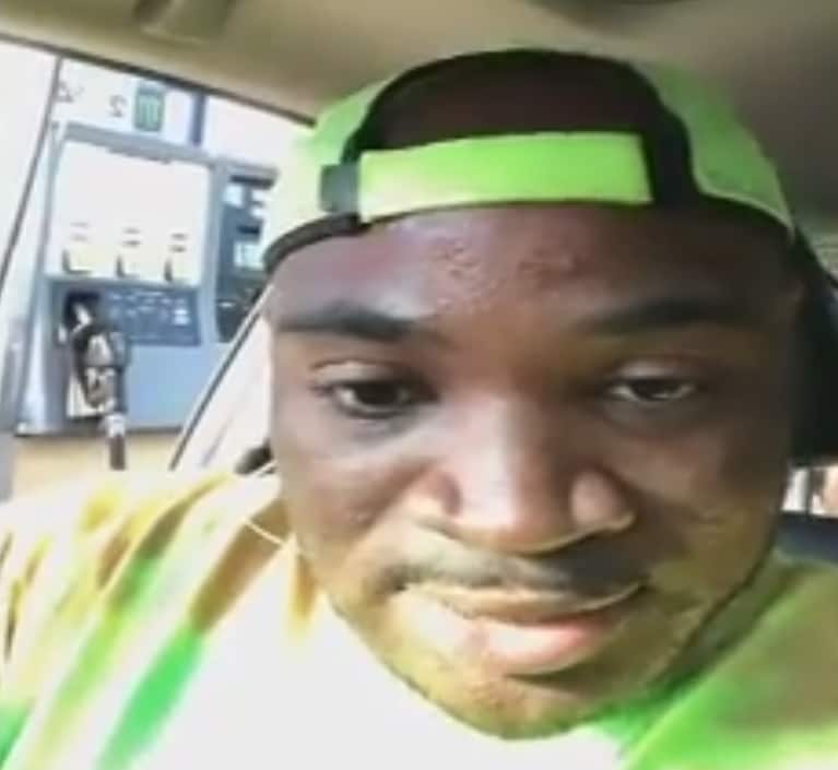 A still of Mr Lewis during the Facebook Live video