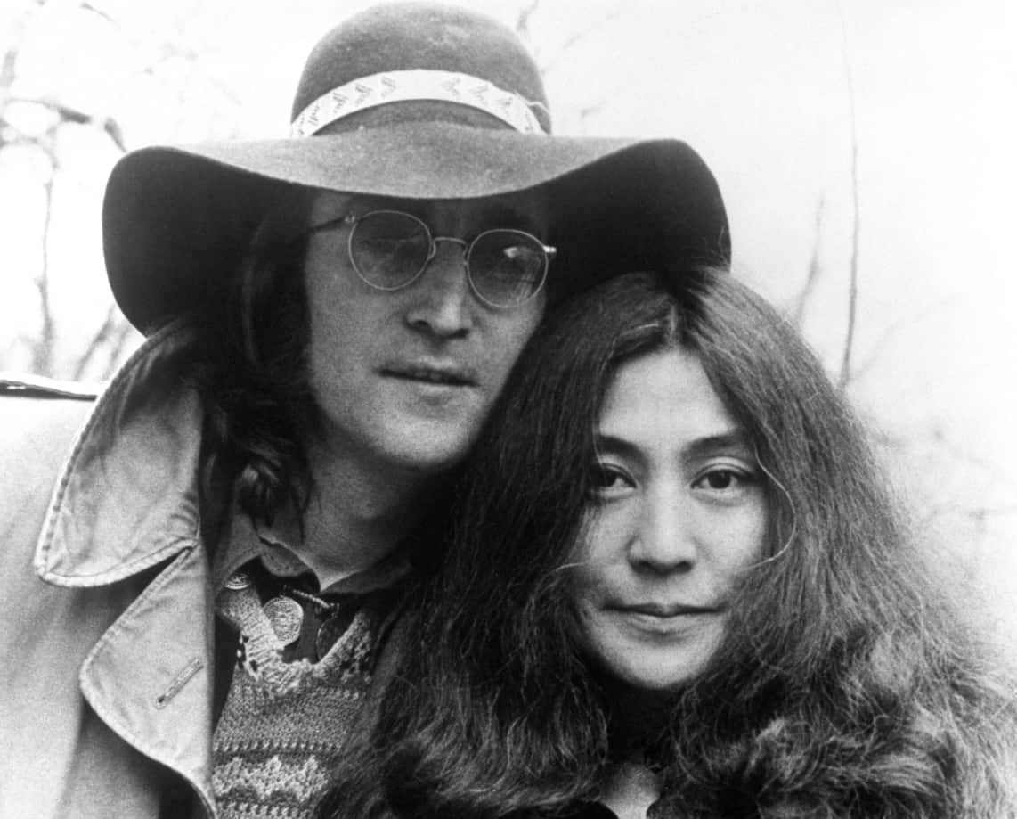 File photo dated 1/8/1973 of John Lennon and Yoko Ono (AAP)
