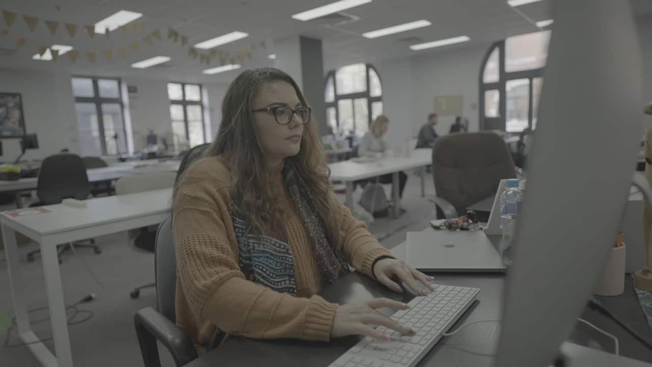 Leticia says she always brings her culture into her graphic design work.