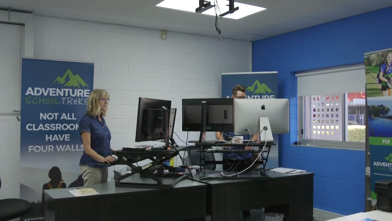 Sue Fitcher, CEO of Getaway Trekking working from her office in theSPACE.