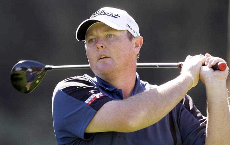 Lyle on the green during the Northern Trust Open PGA golf tournament in Los Angeles, 2011.