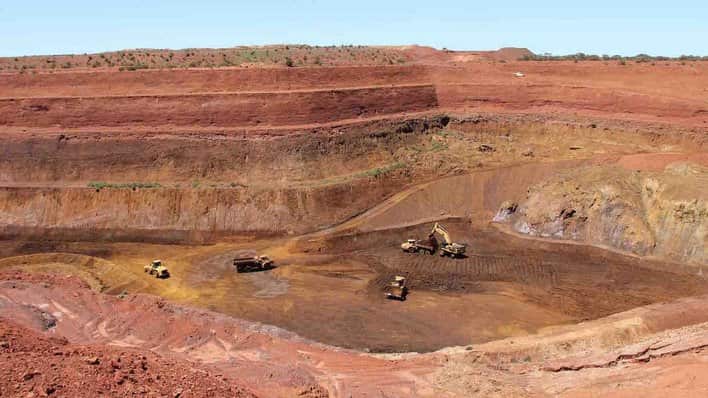 Lynas’s rare earths mine in Mount Weld Western Australia.