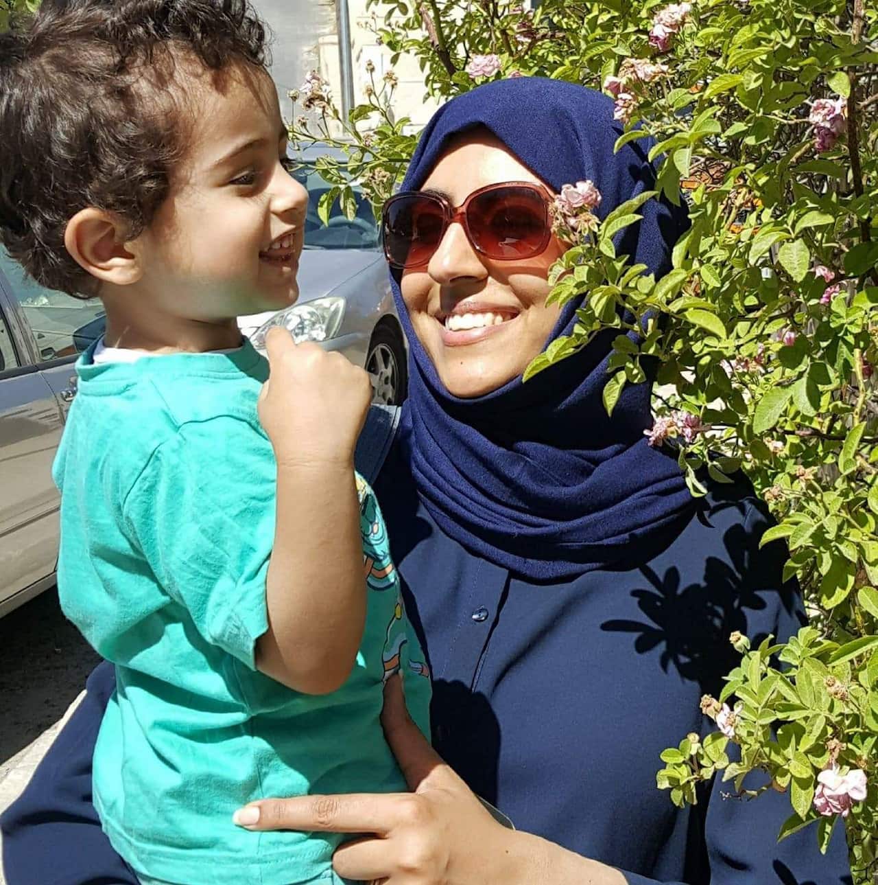 Maali Jamil and her son.
