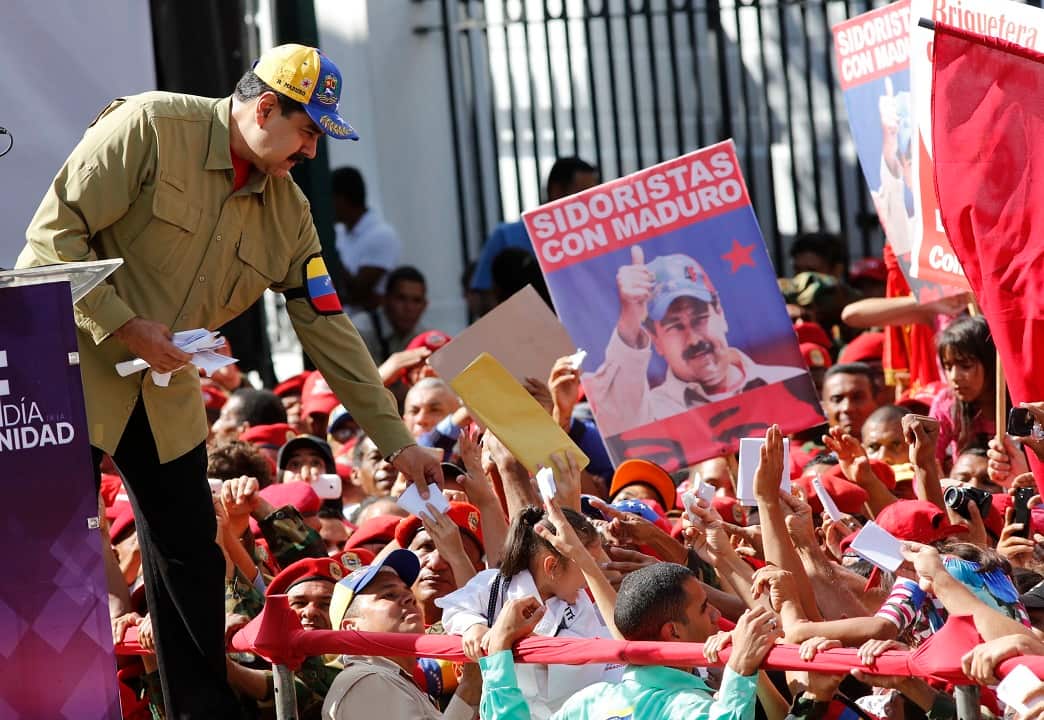 Venezuela's President at a rally