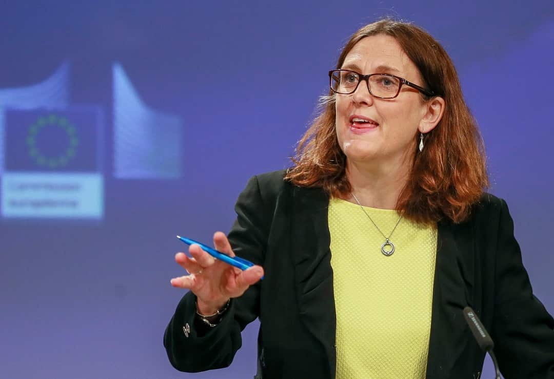 European Commissioner for Trade Cecilia Malmstrom on the US restrictions on steel and aluminium. 