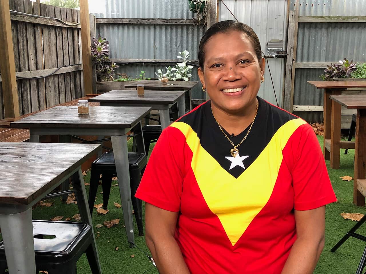 Mana Dortia Kese runs the HAFOTI coconut oil business in Timor Leste.