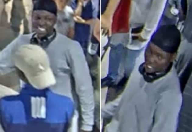 Two images of the youth that police would like to speak to