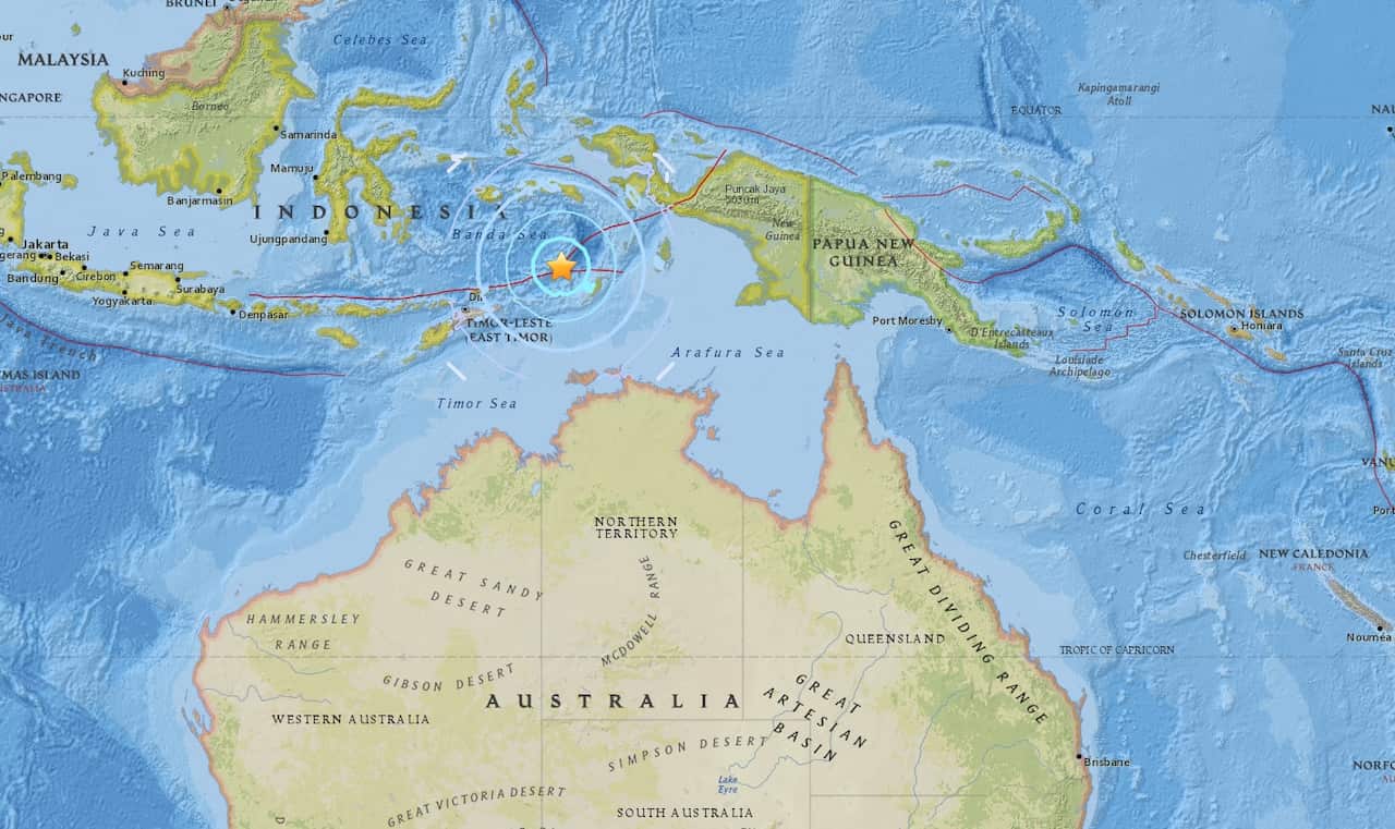Image of where the quake struck