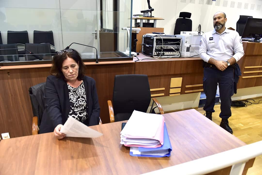 Rosa Maria Da Cruz, the mother of Serena, during her trial at the Assize Court of Tulle, central France.