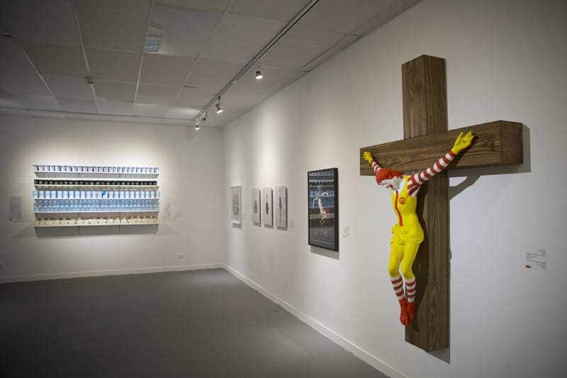 Hundreds of Christians calling for the sculpture's removal protested at the museum last week.