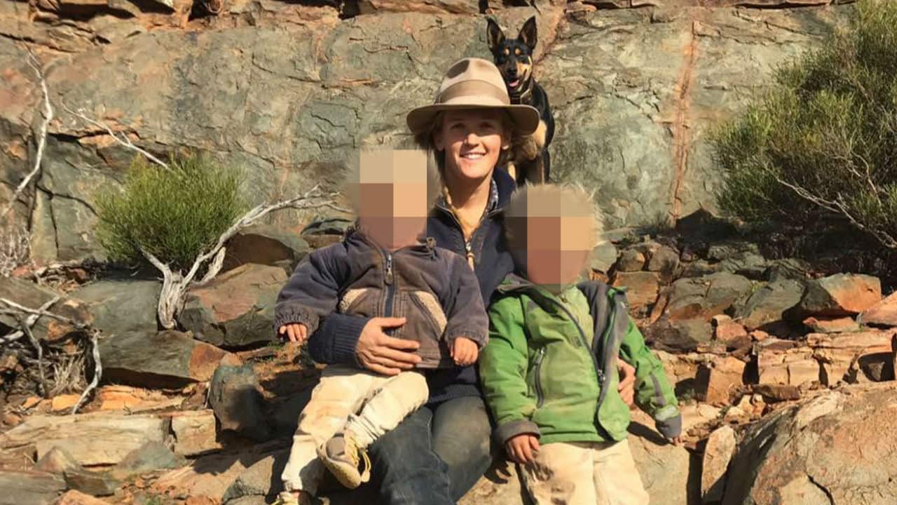 Tanja Ebert with her sons.