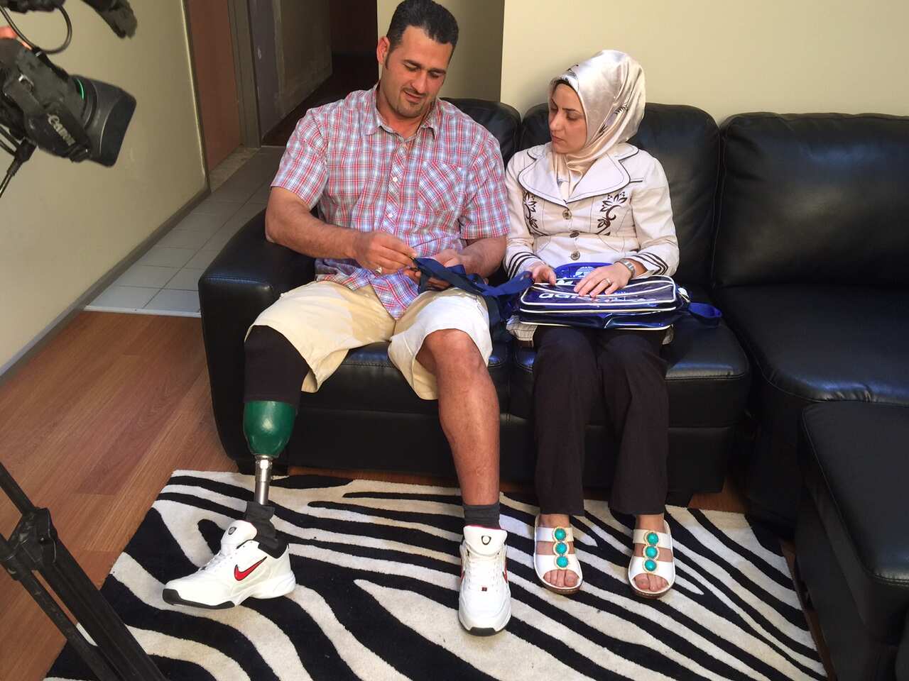 Mohsen Dashti and his wife Fatemeh Hazeri.