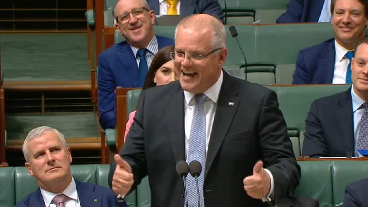 Scott Morrison impersonated Borat as he attacked Labor's climate change policy.