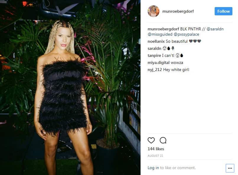 London-based model Munroe Bergdorf 