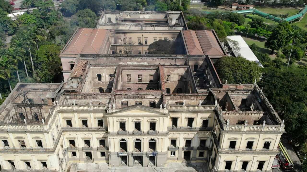 The aftermath of the fire that gutted the National Museum.
