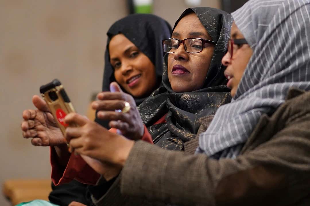 Hibo Omar, Muhubo Shire and Kin Kyani watch results the results come in.