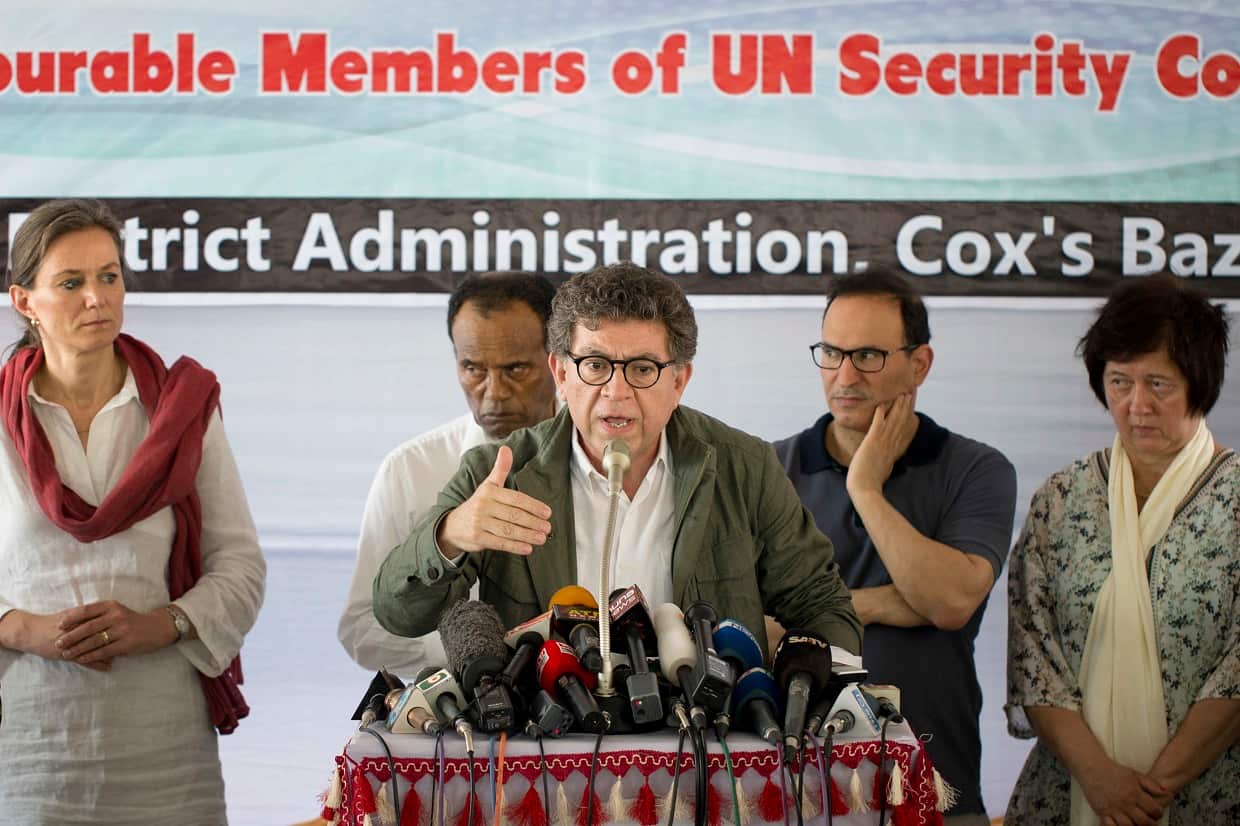 Members of the UN Security Council, who promised Sunday to work hard to resolve a crisis.